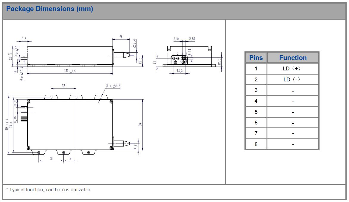 K808DN2RN-150.0W Multi-Single Emitter, 808nm, 150W High Power Fiber Coupled Diode Laser